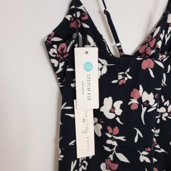 Nine Britton for Stitch Fix Navy Floral Angie Knit Dress - Picture 5 of 10